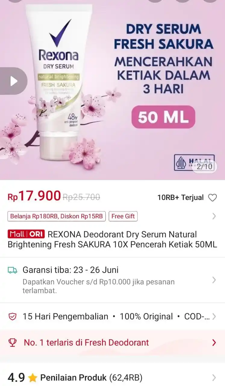 Image from Racun shopee 🛒🎀: Rexona Deo dry serum https://s.shopee.co.id/8ztc6EmNKj...