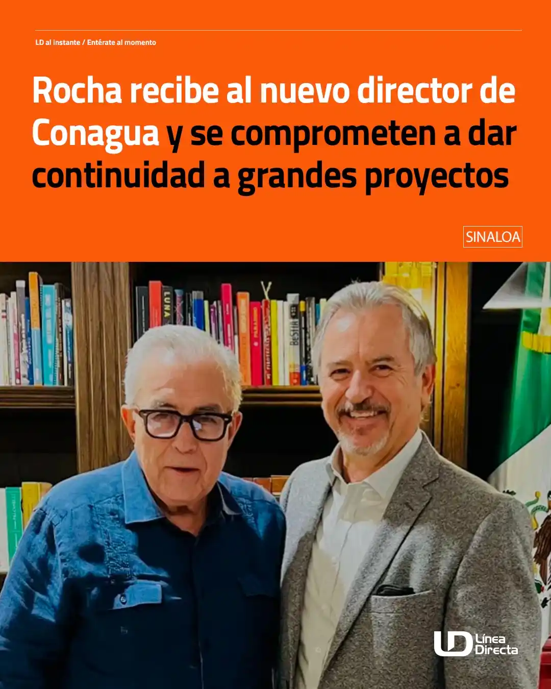 Image from Línea Directa Portal: 🏛️ *Rocha recibe al nuevo director de Conagua*💧 y se comprometen a d...