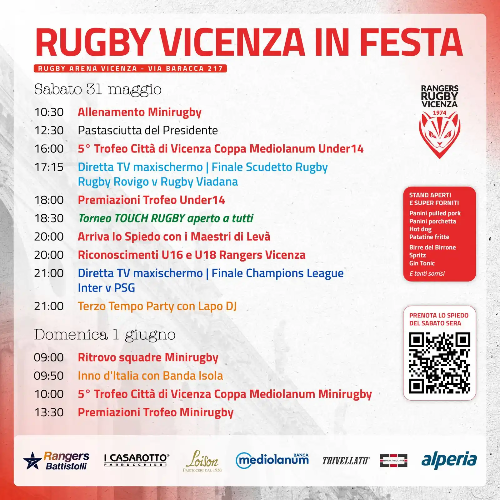 Rangers Vicenza 🏉⚪️🔴 post