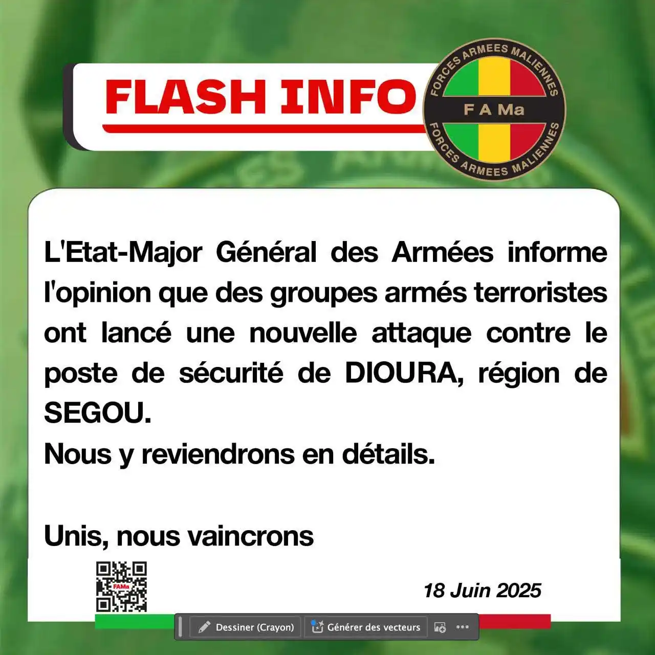Image from Le Soir de Bamako: 🔴 Sécurité <a class="text-blue-500 hover:underline cursor-pointer" hr...