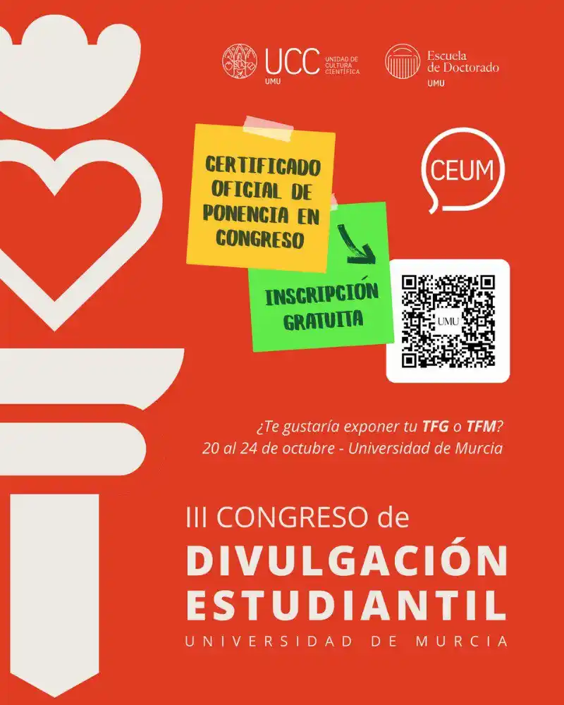 Image from UMU | Informa: 📄✨ ¿Te gustaría exponer tu TFG o TFM?  El Consejo de Estudiantes (CEU...