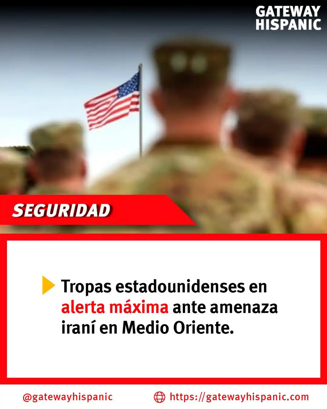Image from Gateway Hispanic: ⚠️ Tensión máxima en Medio Oriente ⚠️ Trump pone en alerta a las tropa...