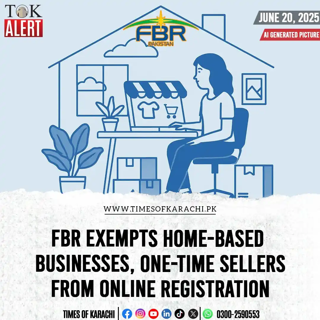 Image from Times Of Karachi: The Federal Board of Revenue (FBR) has exempted home-based businesses ...