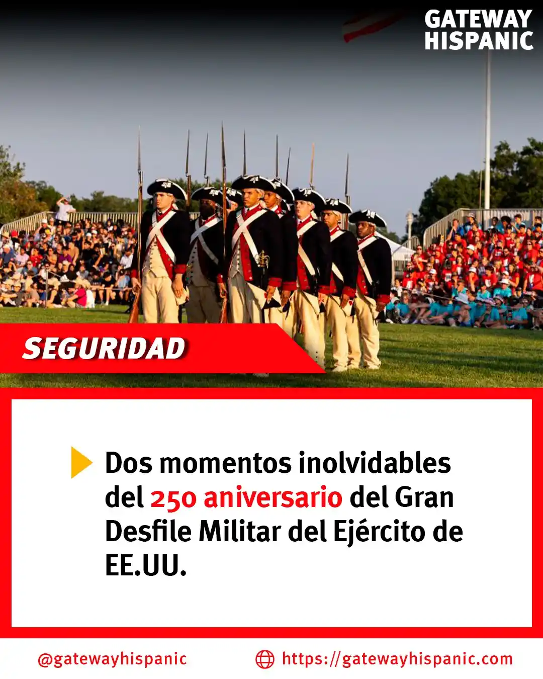 Image from Gateway Hispanic: 🎉🇺🇸 Celebración histórica en Washington DC. Más de 250 mil patriota...