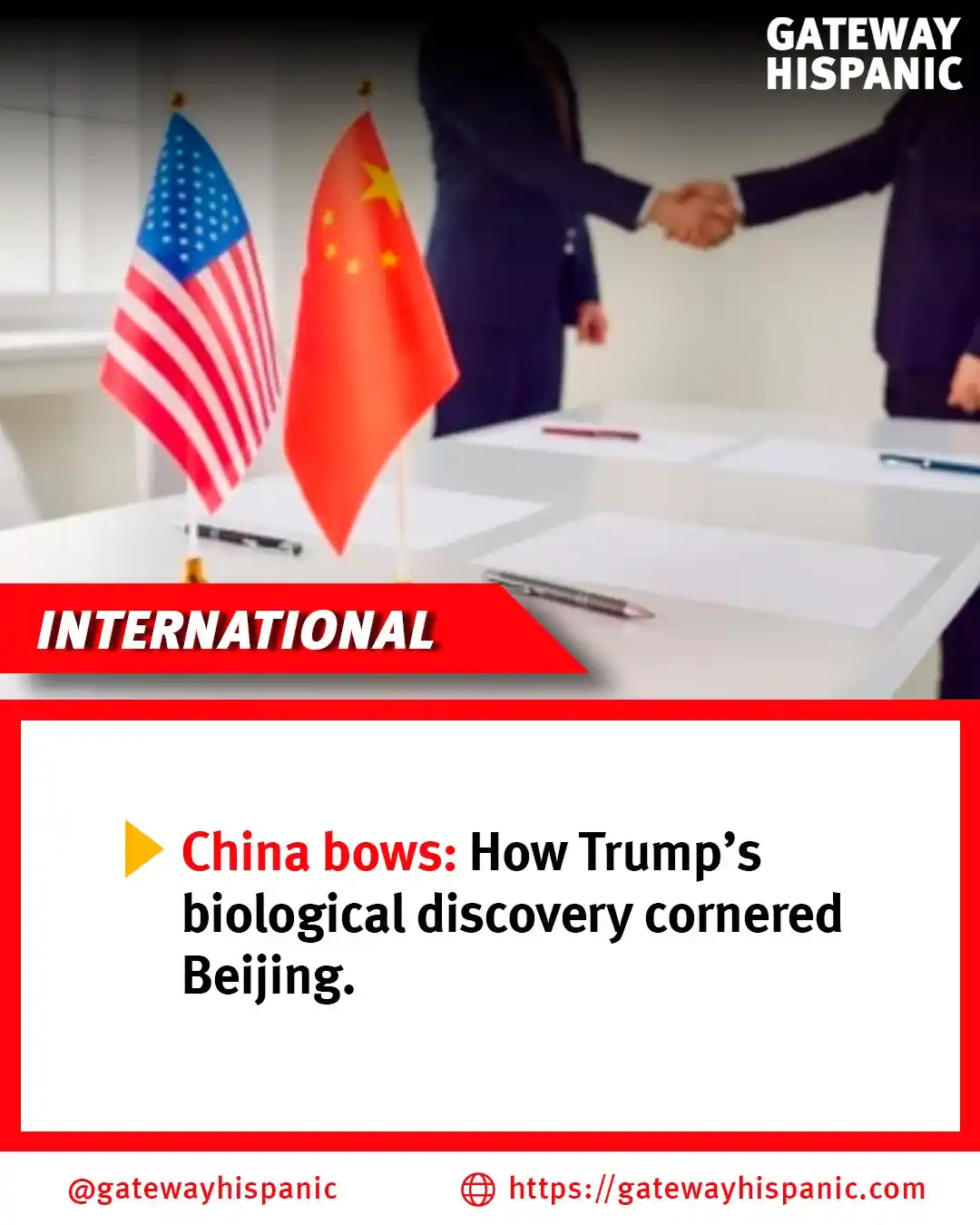 Image from Gateway Hispanic: 🇺🇸🐉 Trump made China kneel without firing a shot. With shocking rev...