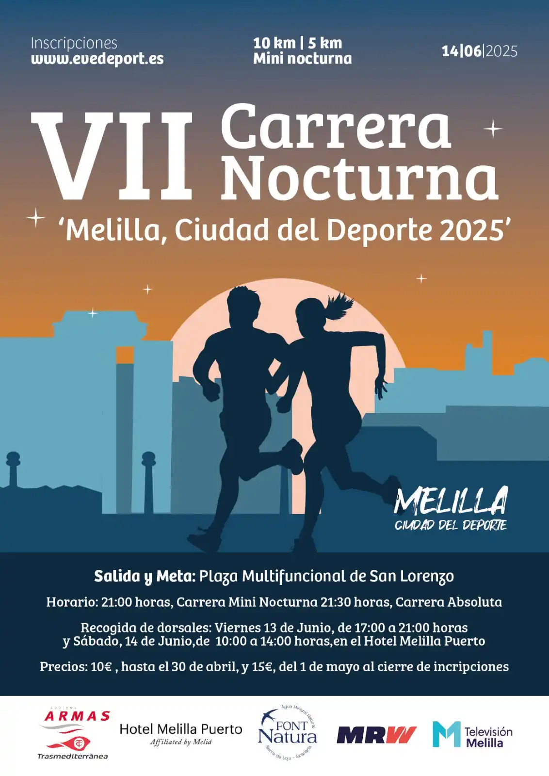 Image from Ciudad Autónoma de Melilla: *🏃VII
Carrera Nocturna*🏃♀ 🚨 *Ampliación del plazo de inscripcion...