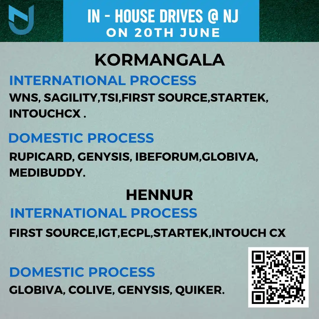 Image from JOBS IN BANGALORE 🎇 (100% Free Placement Centre) Since 2018: Want to Apply? Just give a quick call to our amazing HR team—we're her...