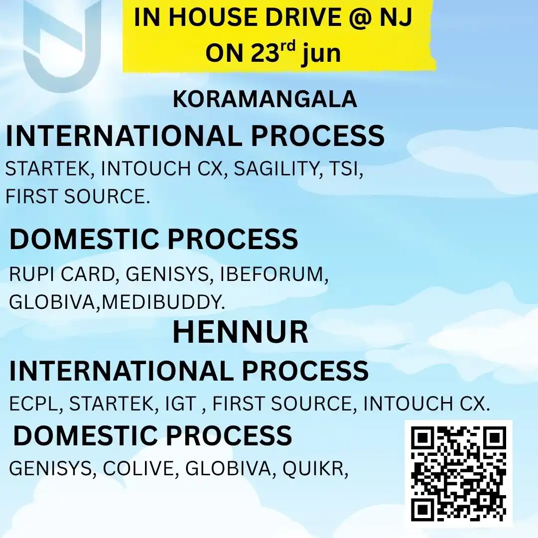Image from JOBS IN BANGALORE 🎇 (100% Free Placement Centre) Since 2018: Want to Apply? Just give a quick call to our amazing HR team—we're her...