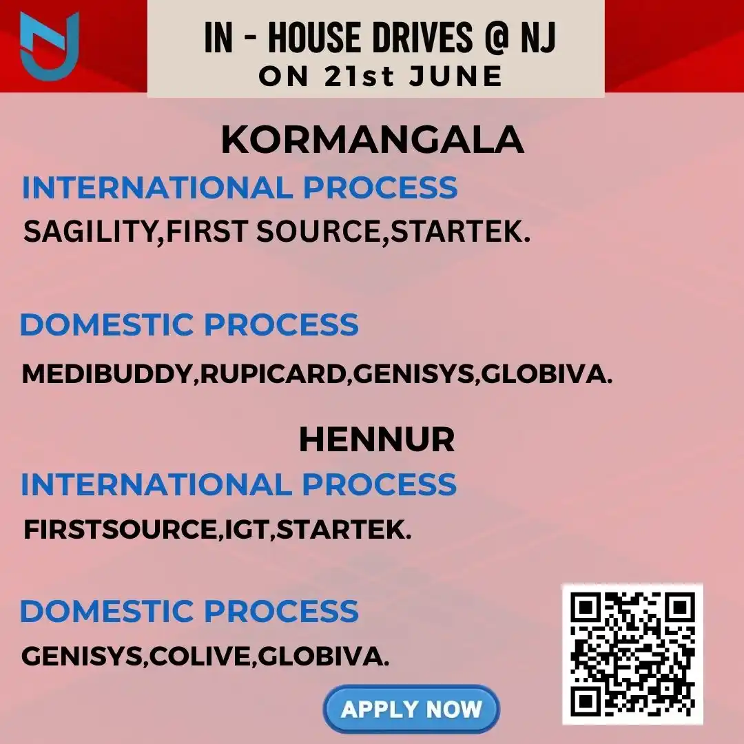 Image from JOBS IN BANGALORE 🎇 (100% Free Placement Centre) Since 2018: Want to Apply? Just give a quick call to our amazing HR team—we're her...