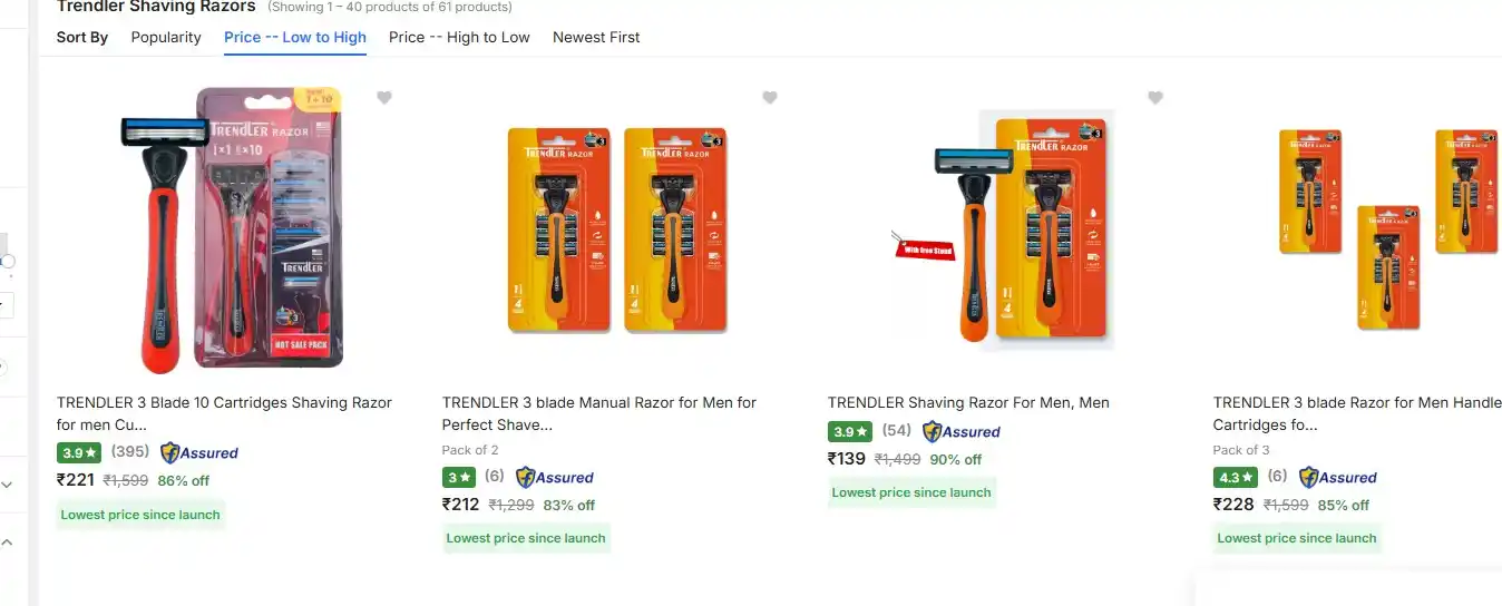 Image from Indiafreestuff: 👉 91% Off - Trendler Shaving Razors upto 90% off starting From Rs.139...
