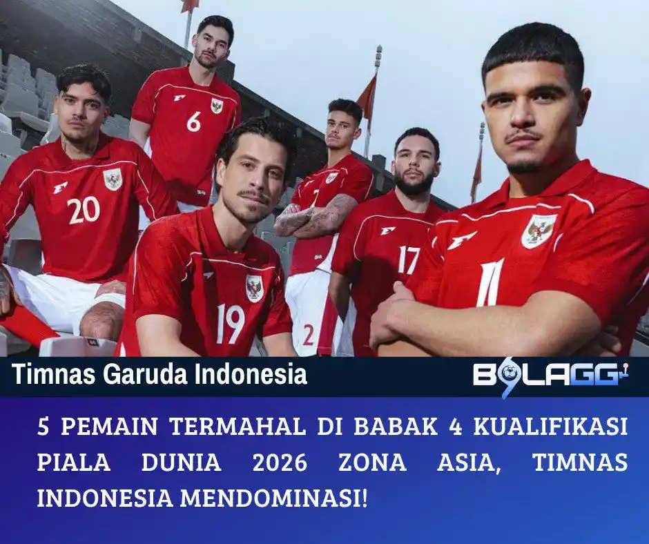Image from 𝚃𝚒𝚖𝚗𝚊𝚜 𝙶𝚊𝚛𝚞𝚍𝚊 𝙸𝚗𝚍𝚘𝚗𝚎𝚜𝚒𝚊🇮🇩: BERIKUT lima pemain termahal di babak 4 Kualifikasi Piala Dunia 2026 Z...