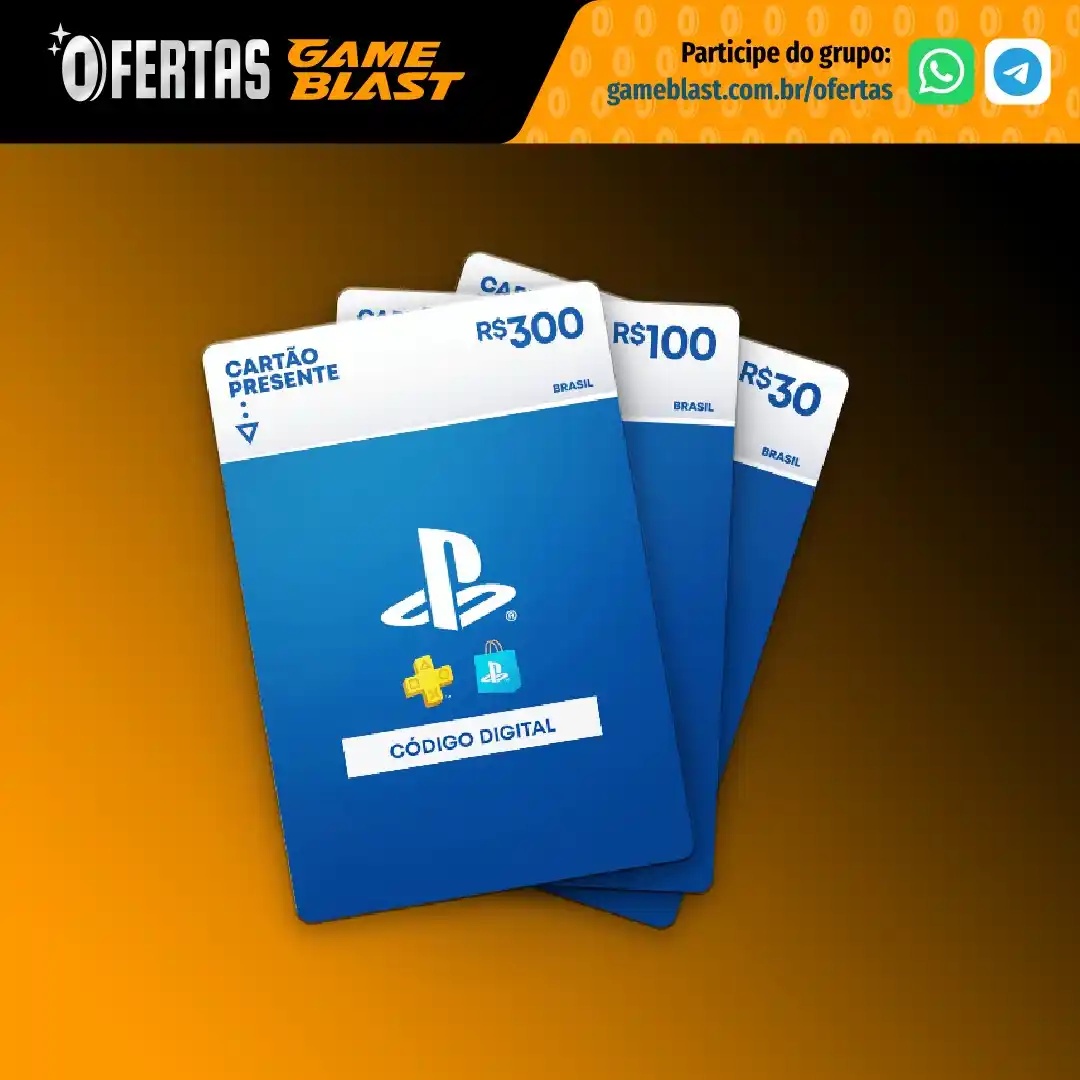 Image from Ofertas GameBlast: 👾 *Cartões Presente PlayStation Store* * Compre créditos para usar na...