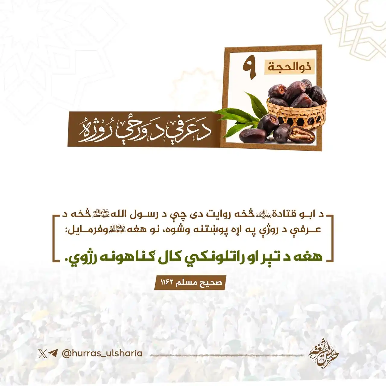 Image from وحــــدت|یــــــووالی: دې عرفې د ورځې روژه لېنک:...