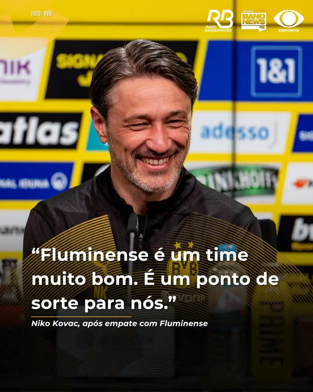 Image from Jogo Decisivo: ELOGIOS PARA O FLUZÃO 🇭🇺🇭🇺 Niko Kovac, treinador do Borussia, elog...