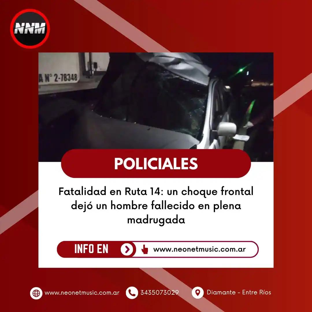 Image from Neo Net Music (Noticias): 🌌🛣️ En pleno Paraje Naranjito, cerca de Santo Tomé, un choque fronta...