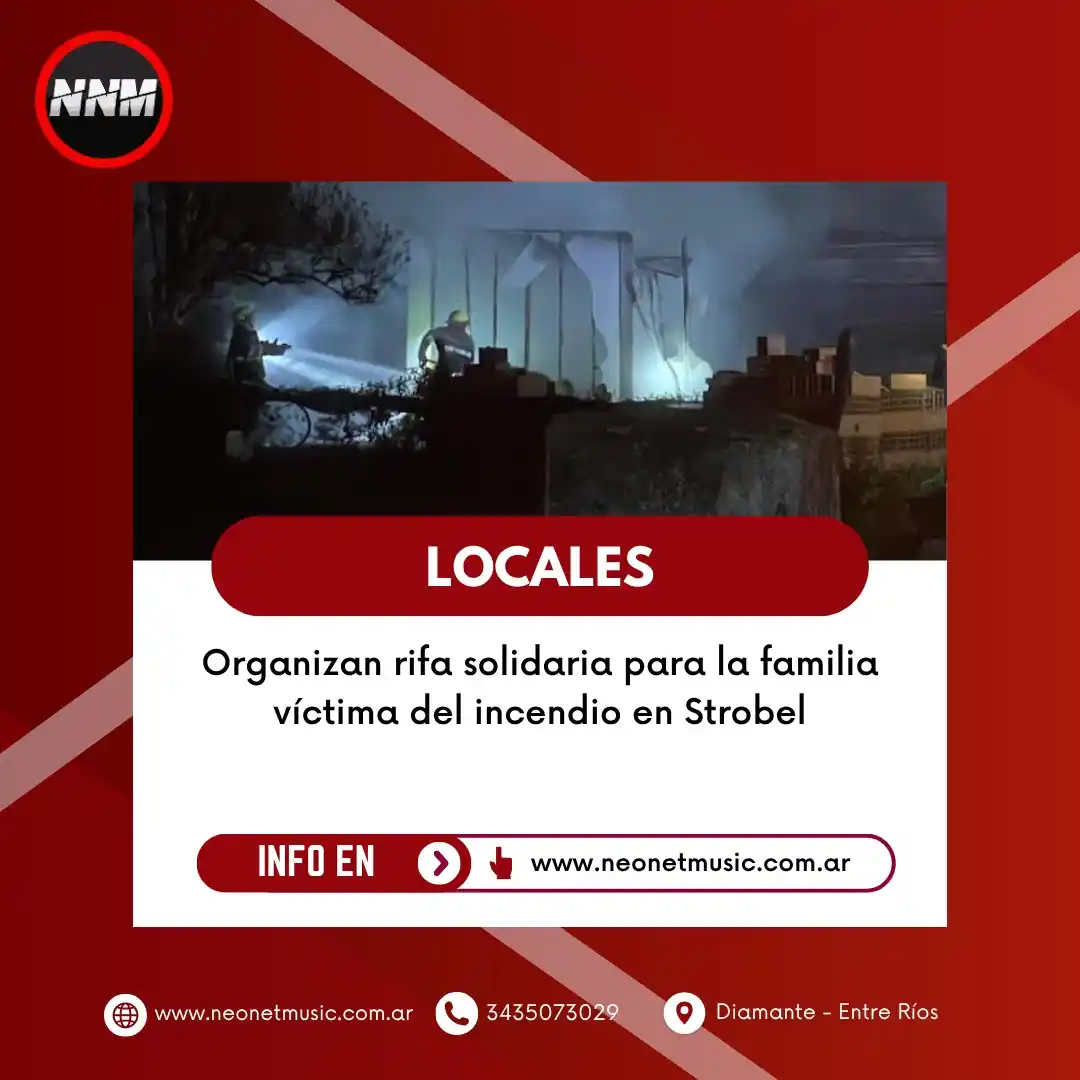 Image from Neo Net Music (Noticias): 🧱💔 En Strobel, un incendio arrasó con la vivienda de Marta y su fami...