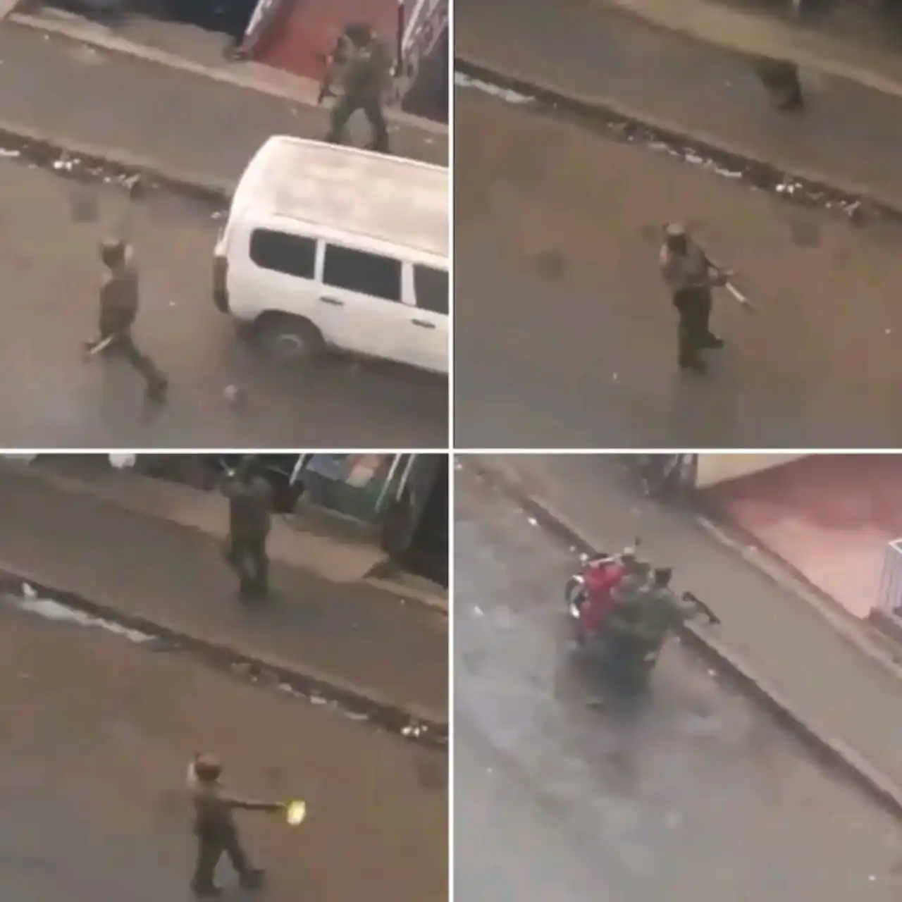 Image from 8T8 Media: Footage captures police officers firing at protesters in Kasarani befo...