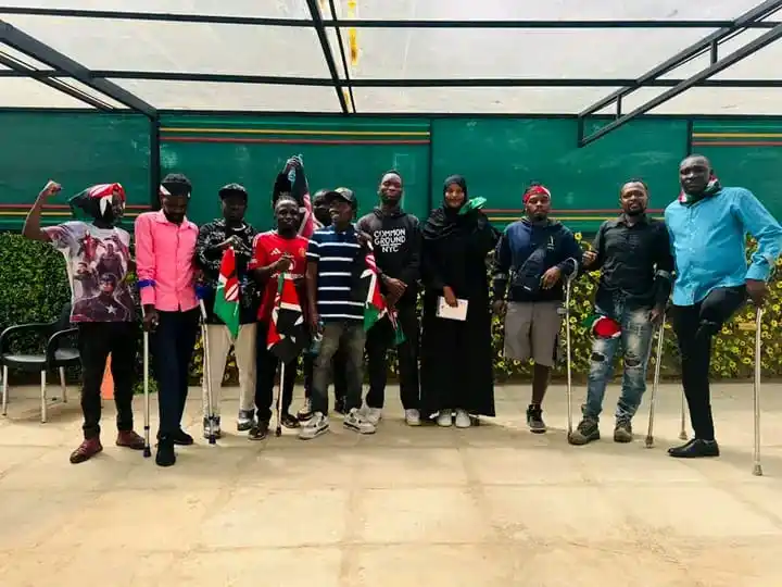 Image from 8T8 Media: Hanifa Adan meets with the gunshot survivors of last year’s GenZ prote...