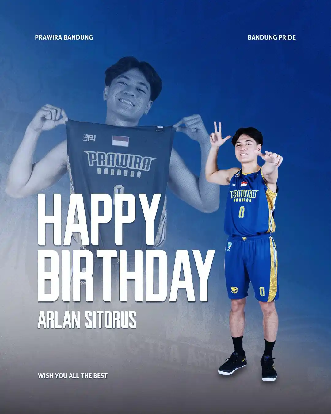 Image from Prawira Bandung: Happy Birthday our rookie, Arlan! 🥳  Let’s turn that birthday fire in...