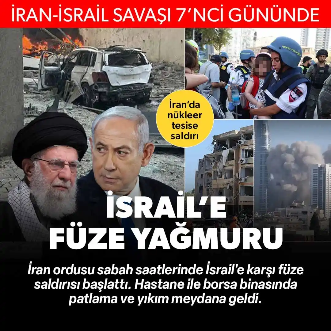 Image from Yeni Şafak: *İran'dan şimdiye kadarki en etkili saldırı*: Füzeler İsrail'in borsa ...