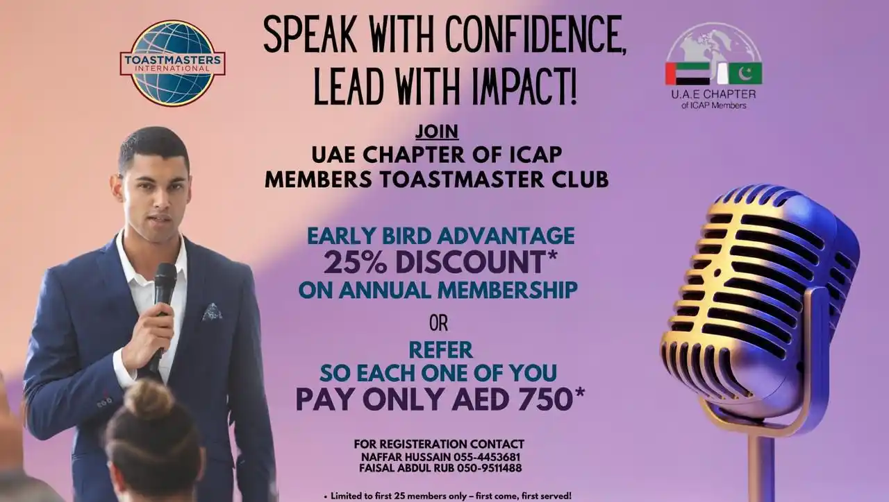 Image from Global Job Opportunities: UAE, Saudi Arabia, Qatar, Oman, Europe & Work From Home Positions-5121472: *🎤 Join ICAP Toastmasters Club – Speak with Confidence, Lead with Imp...