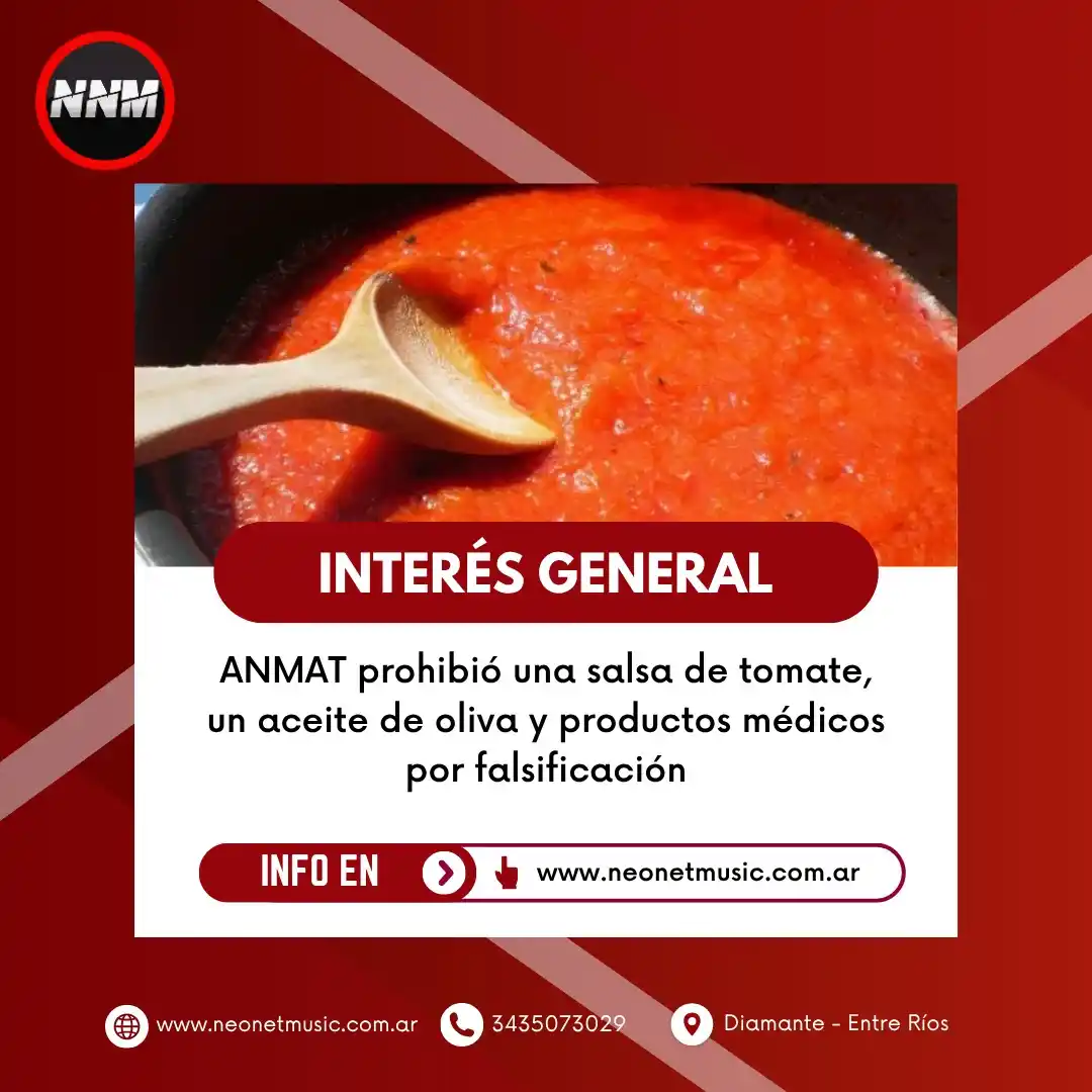 Image from Neo Net Music (Noticias): 🥫❌ La Administración Nacional de Medicamentos, Alimentos y Tecnología...