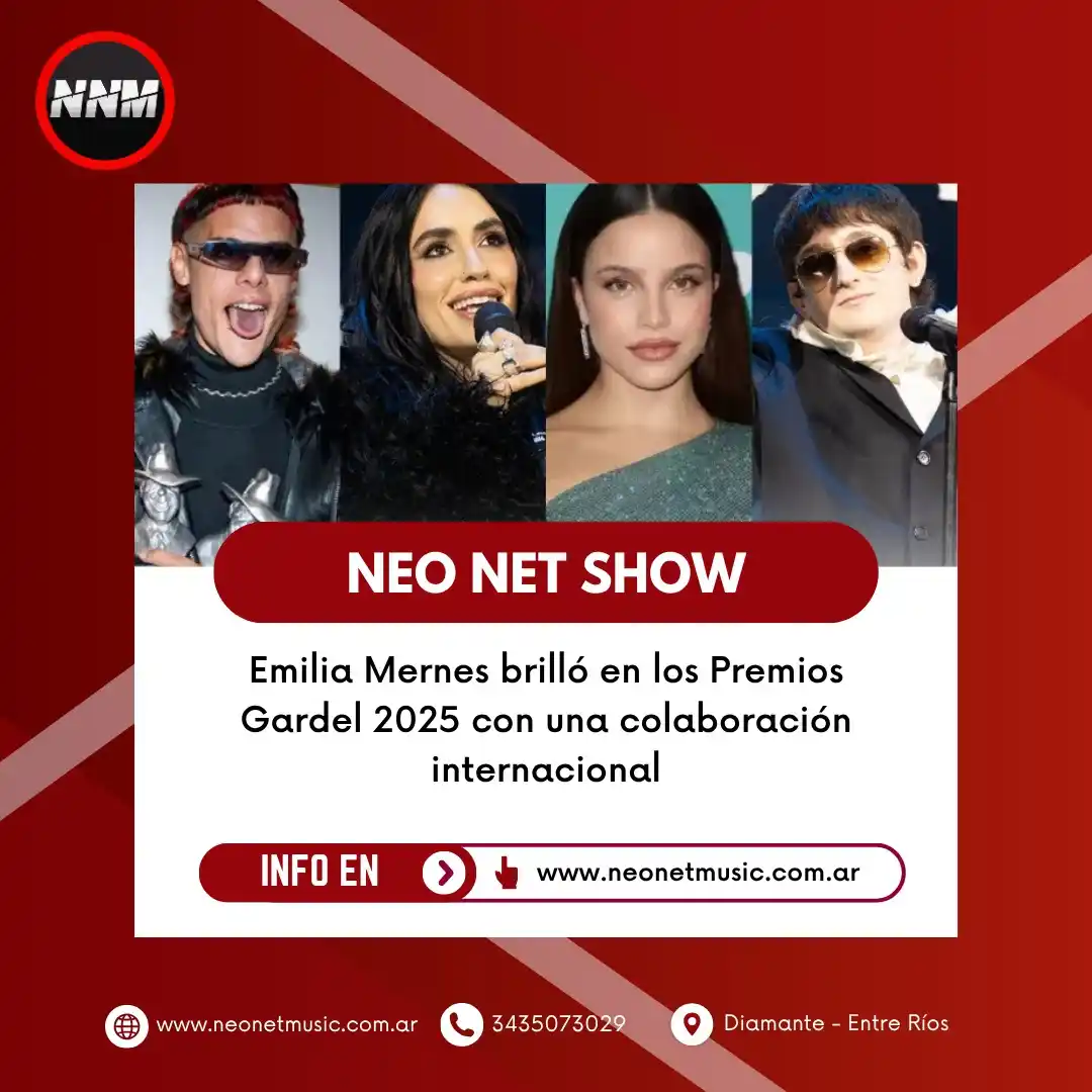 Image from Neo Net Music (Noticias): 🌟🌎 La artista nacida en Nogoyá brilló en los Premios Gardel 2025 con...