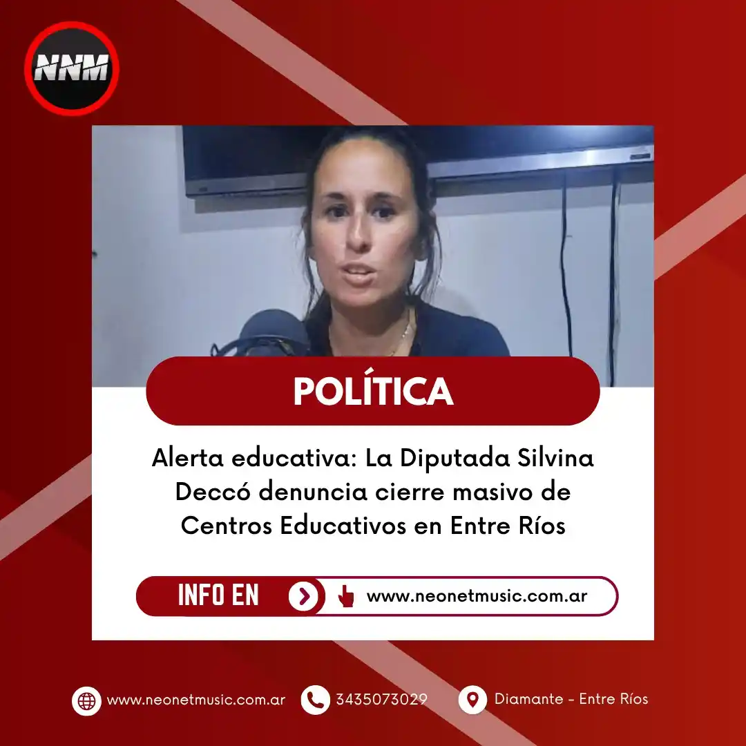 Image from Neo Net Music (Noticias): 🏫🕯️ La diputada entrerriana Silvina Deccó alzó la voz contra el cier...