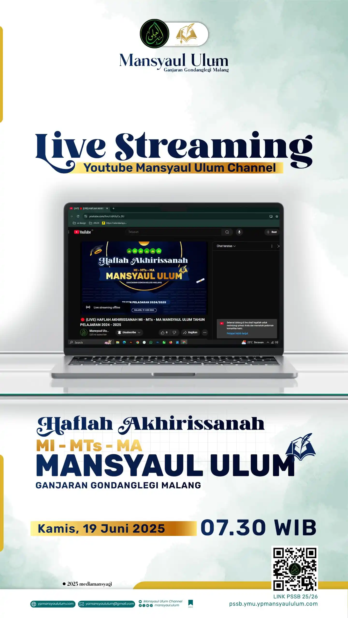 Image from MEDIA MANSYAUL ULUM: 🔴 Live Haflah Akhirissanah MI-MTs-MA Mansyaul Ulum https://youtube.c...