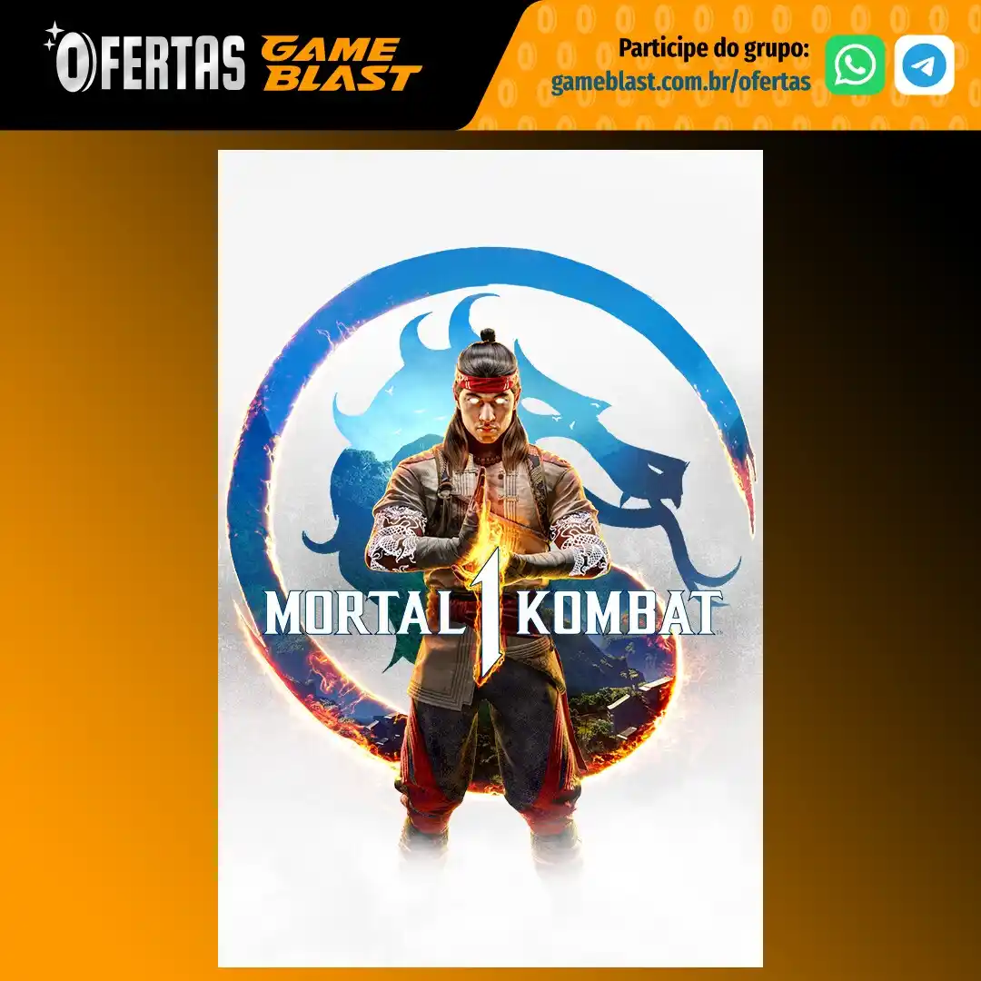 Image from Ofertas GameBlast: 👾 *Mortal Kombat 1* (via Nuuvem) * Jogo para PC (Steam)  🤑 Preço: R$...