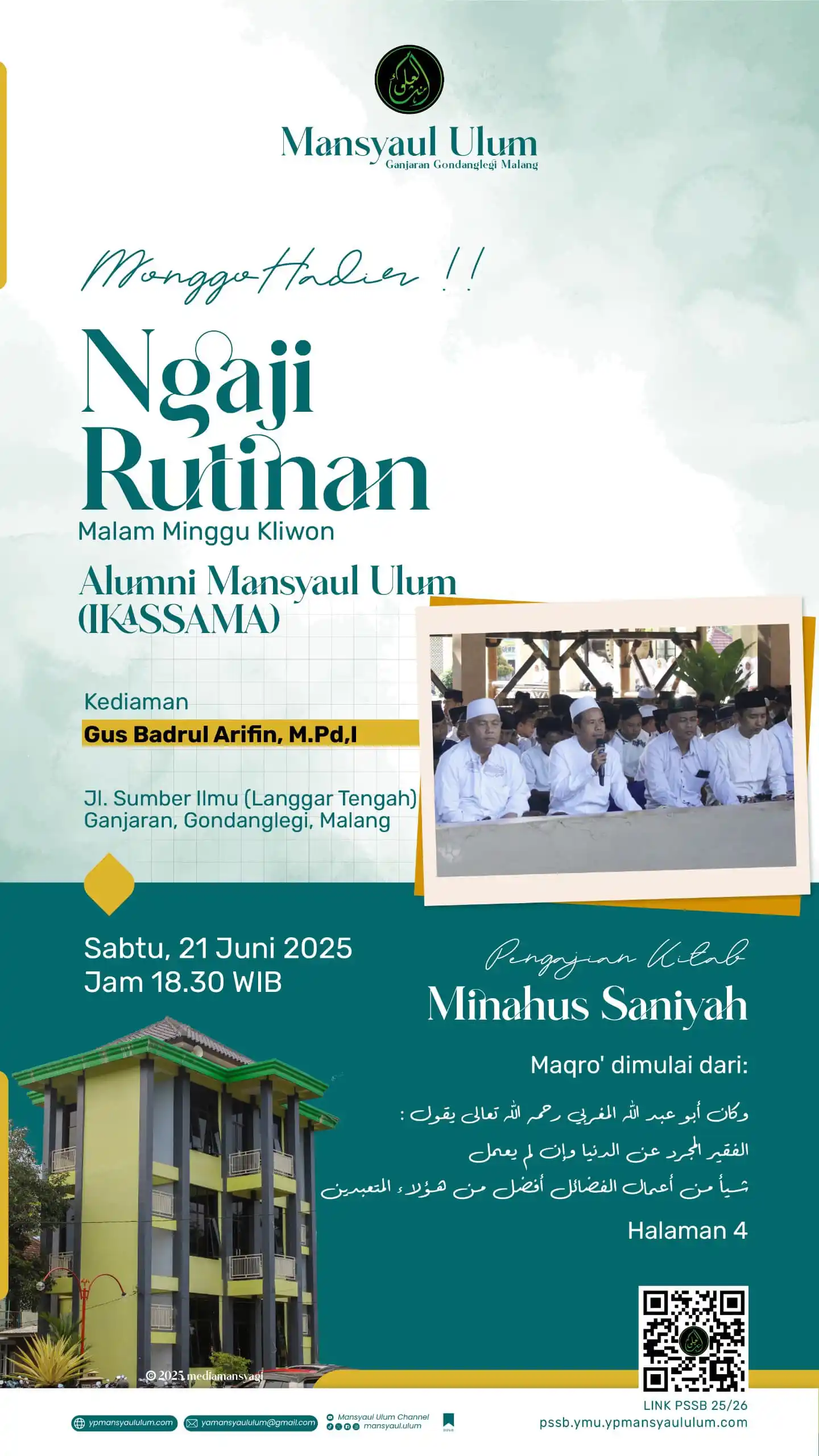 Image from MEDIA MANSYAUL ULUM: Ngaji Rutinan - Alumni Mansyaul Ulum, Monggo Hadir!...