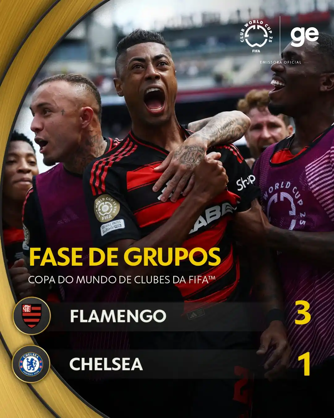 Image from Jogo Decisivo: *O FLAMENGO COLOCOU OS INGLESES NA RODA! 🔴⚫🔴⚫🔴⚫* De virada, o Fla...