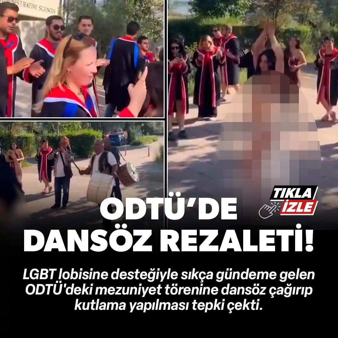 Image from Yeni Şafak: ODTÜ mezuniyetinde rezillik: Dansöz oynattılar İzle: https://ysafak....