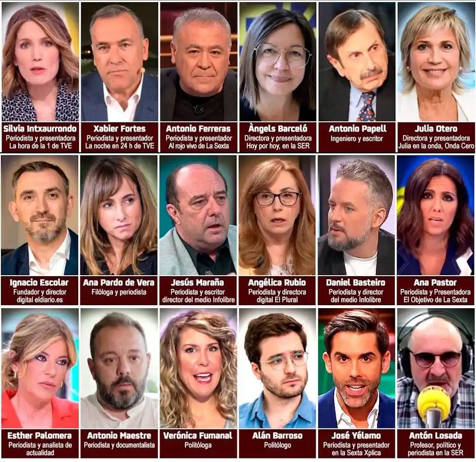 Image from LA RECONQUISTA: 🔨💩⚖️⏳  Parte del elenco de terroristas mediáticos que han blanqueado...