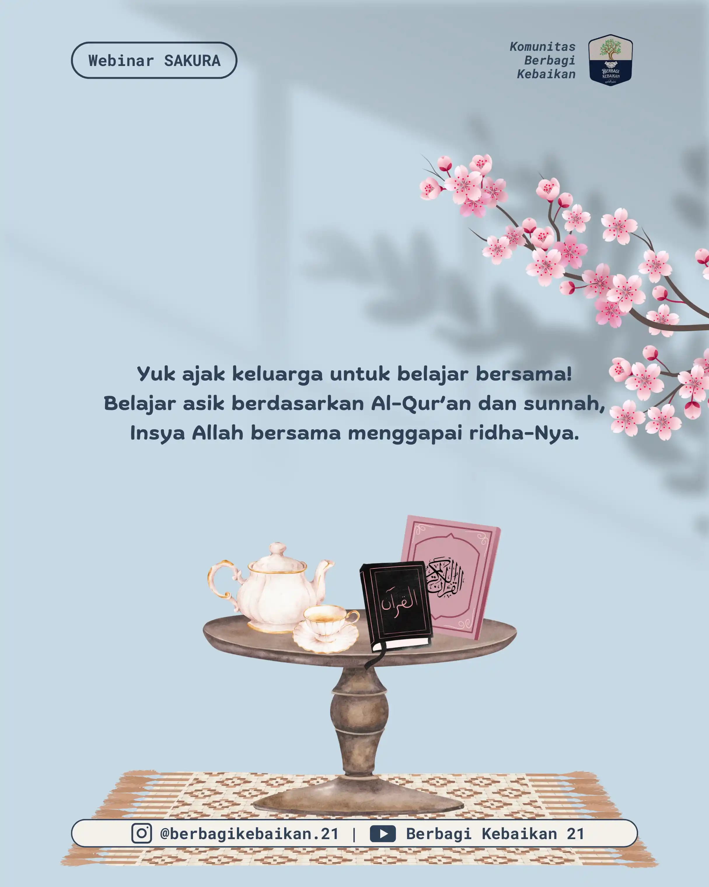 Image from Berbagi Kebaikan Community: 📢 PENGUMUMAN! Pendaftaran Webinar SAKURA telah dibuka! Apakah kita ...