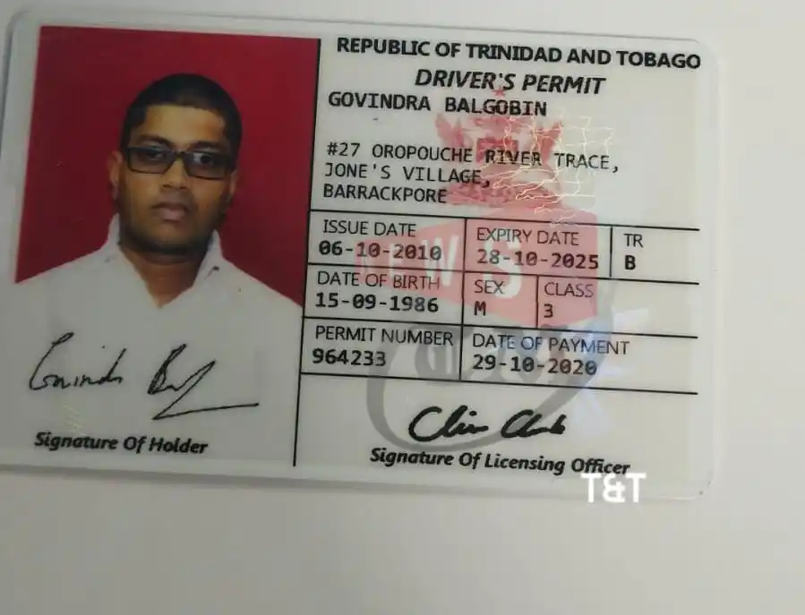 Image from Òn Thè Møvę Newsroom 🇹🇹🗞📰: POI 5235 Govindra Balgobin..who was shot in the aqua...