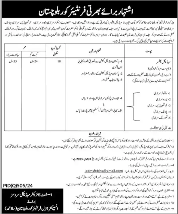 Image from Jobs Portal PIMA: quetta...
