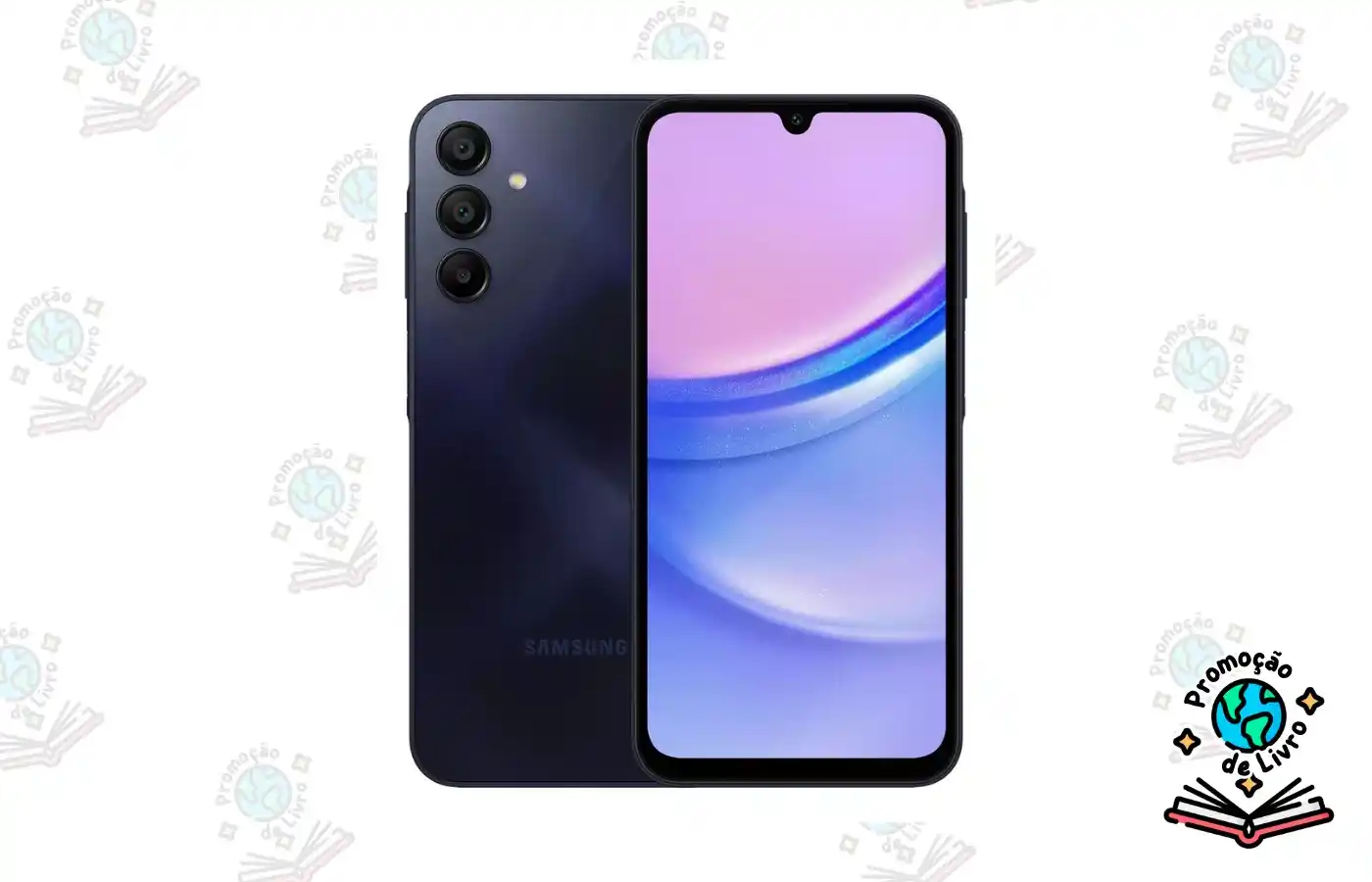 Image from Promoção de Livro: *Samsung Galaxy A15 4G Dual SIM 128 GB Azul-escuro 4 GB RAM* > *De:* ...