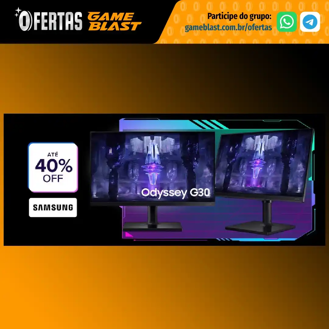 Image from Ofertas GameBlast: 👾 *[SEMANA GAMER ON] Monitores Samsung* (via Mercado Livre) * Monitor...