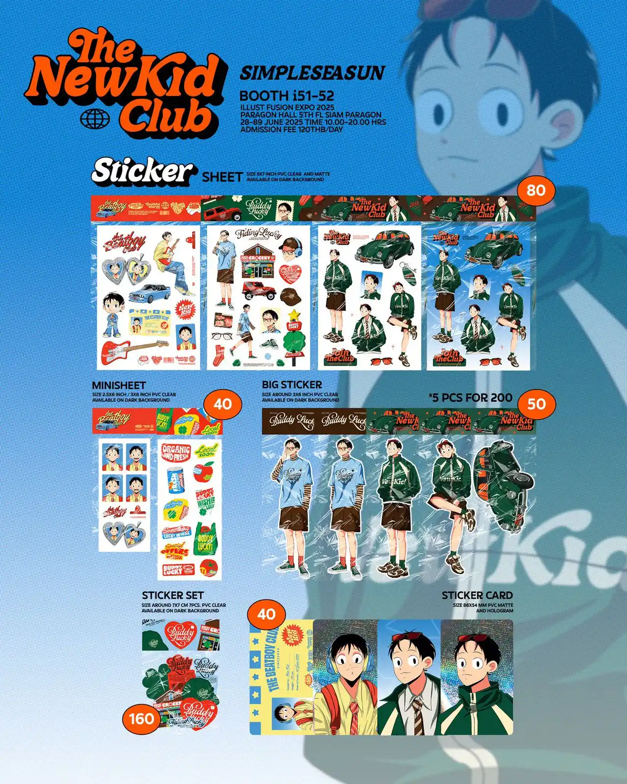 Image from Katalog ILLUSTFUSION THAILAND: Simpleseasun (i52-53) - sticker sheet: 28.200 - minisheet: 28.200 - ...