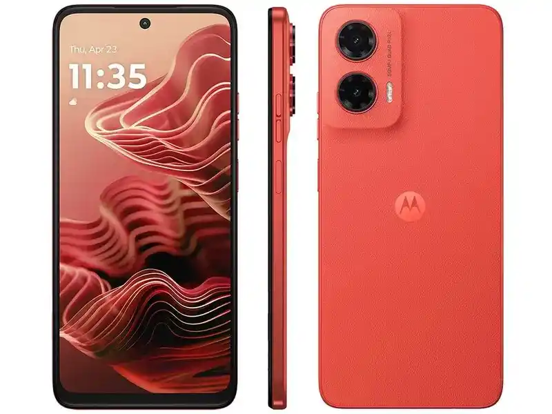 Image from Magazine Rafael Saturno Ofertas ,Descontos e Promoções (OFICIAL): *Smartphone Motorola Moto G35 256GB Coral 5G 4GB RAM+8GB Ram Boost 5G ...