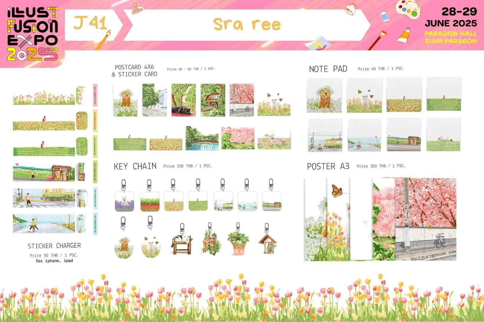 Image from Katalog ILLUSTFUSION THAILAND: Sra ree (J-41) Sticker charger: 34.000 Postcard: 28.200 Sticker card: ...