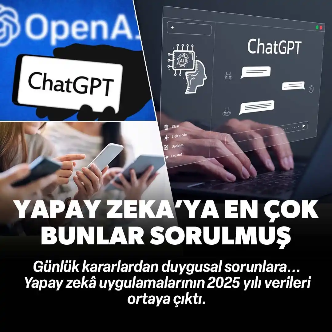 Image from Yeni Şafak: ❓ Yapay zekâya en çok sorulan 10 soru açıklandı. Şaşıracaksınız: http...