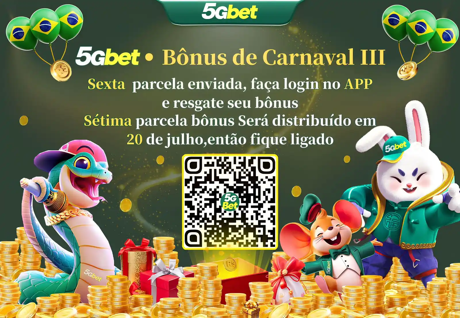 Image from 5Gbet | Canal Oficial: 🥰 5Gbet Bônus de Carnaval{Ⅲ} 🥰 🥳 Sexta parcela →O bônus foi envia...