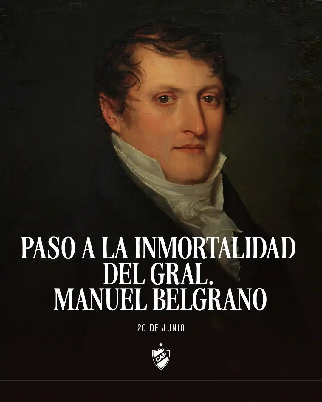 Image from Club Atlético Platense: 🩵 A 205 años del fallecimiento de Manuel Belgrano, creador de uno de ...