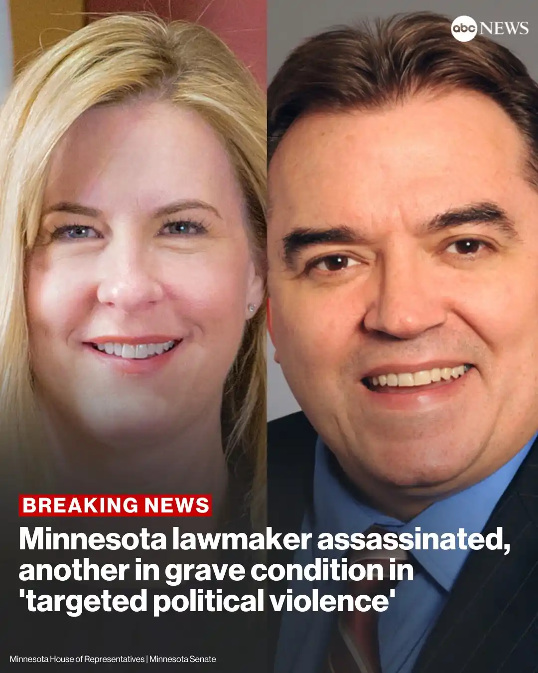 Image from ABC News: A Minnesota state representative and her husband were shot and killed ...