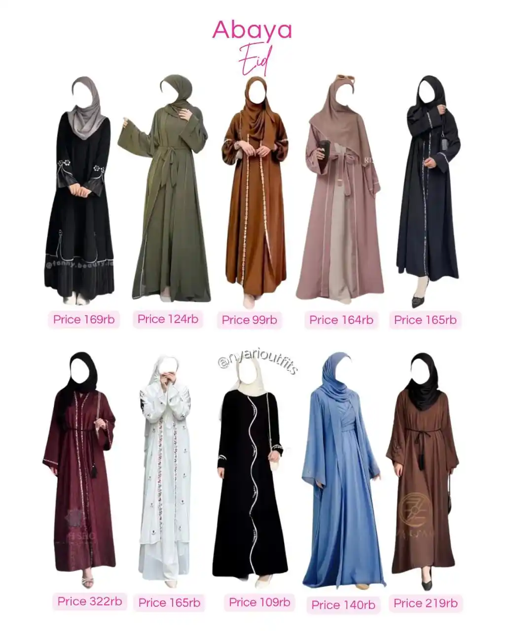 Image from OOTD Hijab |  Inspirasi OOTD | Rekomendasi Outfit | Outfit Hijab: Abaya For Eid ˙⋆.˚𐙚 yukk spill ⤵️ 1. Yesha https://s.shopee.co.id/9f9...