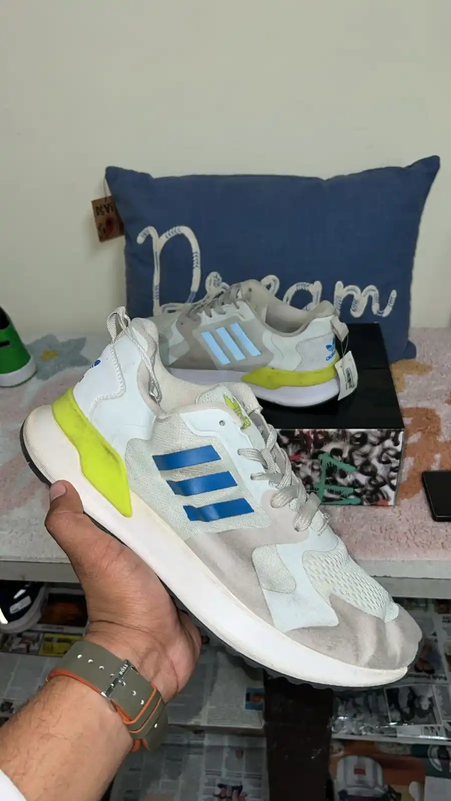 Image from Brandstore19: Adidas ZX boost Size:-10 Price:-2800₹ Offer price:-800₹ Whatsapp:...