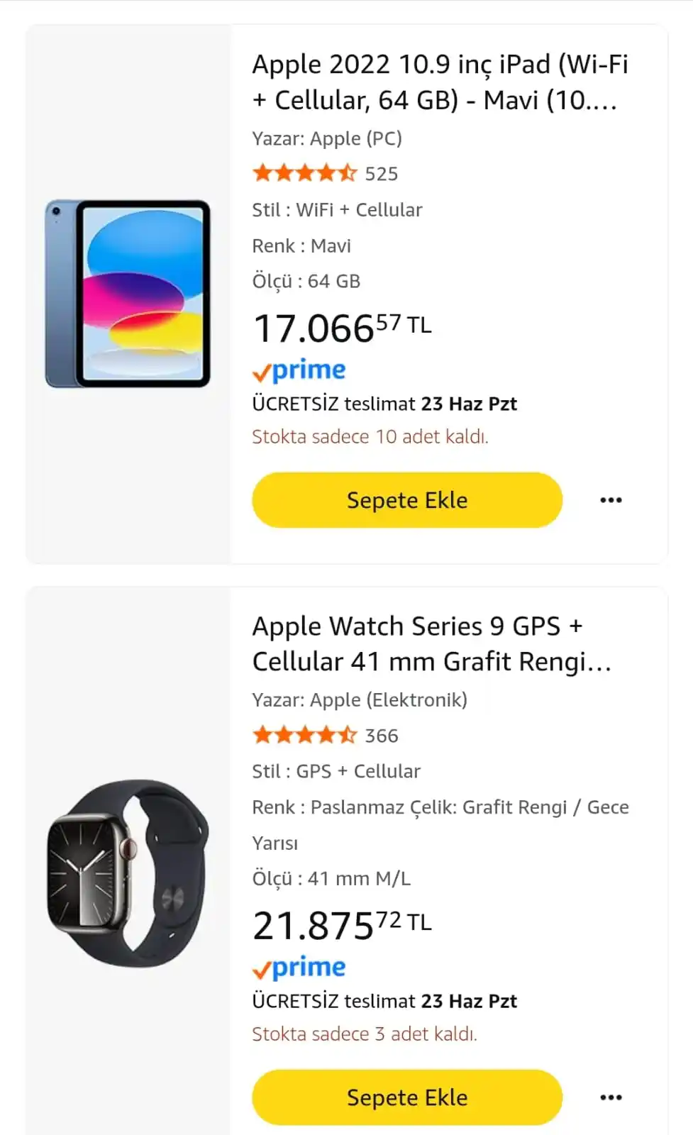 Image from Fırsat Robotu: 💥Apple Watch Series 9 GPS + Cellular 41 mm Grafit Rengi Paslanmaz Çel...