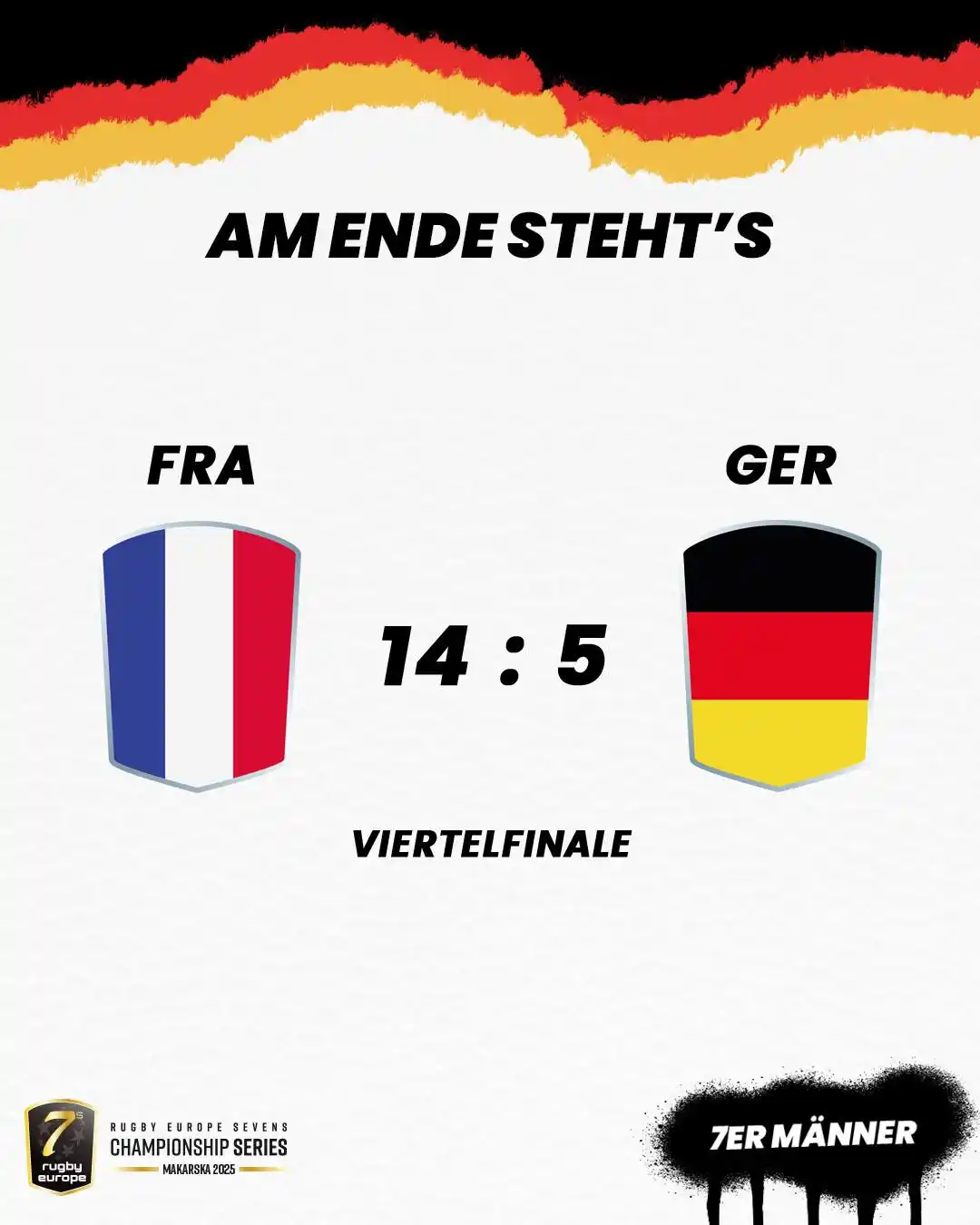 Image from Rugby Deutschland: Auch für unser Wolfpack ist im Viertelfinale leider Schluss 😔  ———  S...